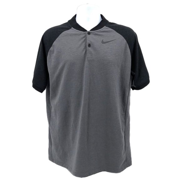 Nike Gray Lightweight Henley Shirt | Perfect for Any Occasion - Picture 1 of 6